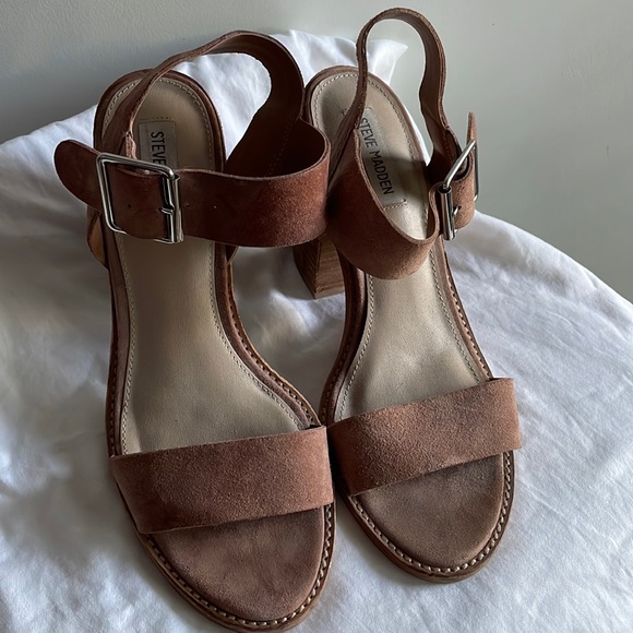 STEVE MADDEN brown block heels - Picture 1 of 4